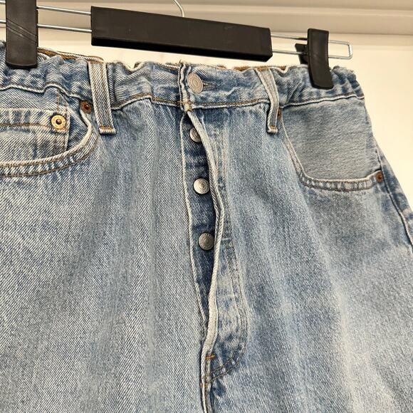 NWT Aligrace Maternity 501 Baggy Shorts in Light Blue Wash Size Medium - Picture 6 of 8